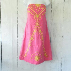 Lilly Pulitzer Bowen Embroidered Dress Strapless
